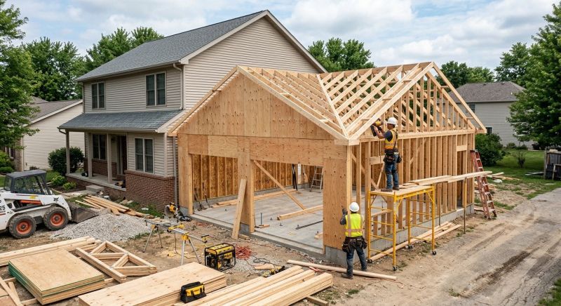 Attached Garage Construction in Houston, TX