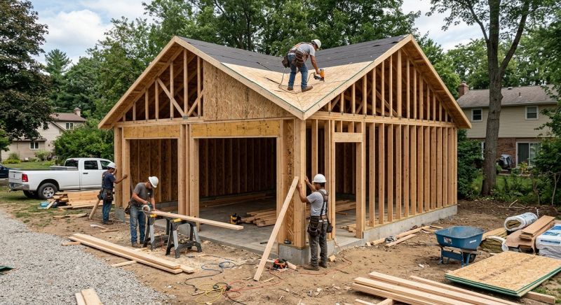 Detached Garage Construction in Summerville, SC