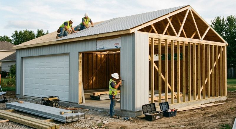 Metal Garage Construction in Cypress, TX