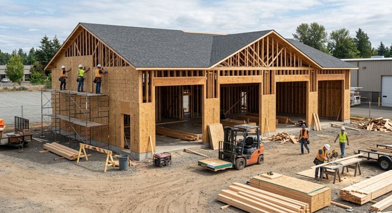 Warehouse Garage Construction in Pearland, TX